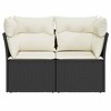 Garden Sofa Black, Cream WhitevidaXL - 4 of 4