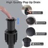 WOWOW Bathroom and Vessel Sink Pop-Up Drain Stopper Without Overflow in Matte Black - 2 of 4