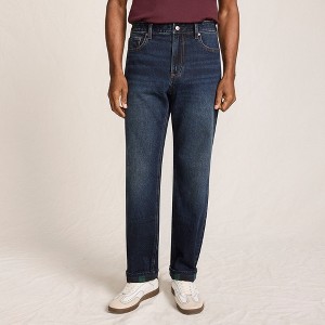 Lands' End Men's Stretch Comfort Waist Classic Fit Flannel Lined Jean - 1 of 4