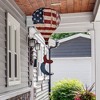 Briarwood Lane Everyday 4th of July Tea Stained American BurlapHot Air Balloon Windsock Wind Twister 54x12 - 2 of 3
