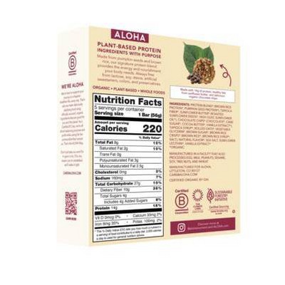 Aloha Oatmeal Chocolate Chip Protein Bars 5ct