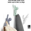 Umbra Buddy Wall Hooks – Decorative Wall Mounted Coat Hooks for Hanging Coats, Scarves, Bags, Purses, Backpacks Set of 3, Light Multicolored - 3 of 4