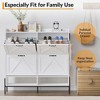 Shoe Cabinet with 4 Flip-Up Drawers Hidden Shoe Storage Cabinet with Open Storage for Entryway Hallway Bedroom Shoe Organizer Cabinet - 3 of 4