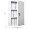 Steel Wall Mount Medicine Cabinet 3 Tier Emergency Box for Bathroom Kitchen - 4 of 4