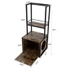 LAOTIES 55" Hidden Cat Litter Box Enclosure with Storage Shelves And Hanging Rods - 4 of 4