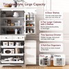 CAVINAS Modern High Sideboard Pantry Cabinet with Pull Out Storage Organizers,Freestanding Cupboard Buffet Cabinet for Kitchen,Dining Room - 3 of 4