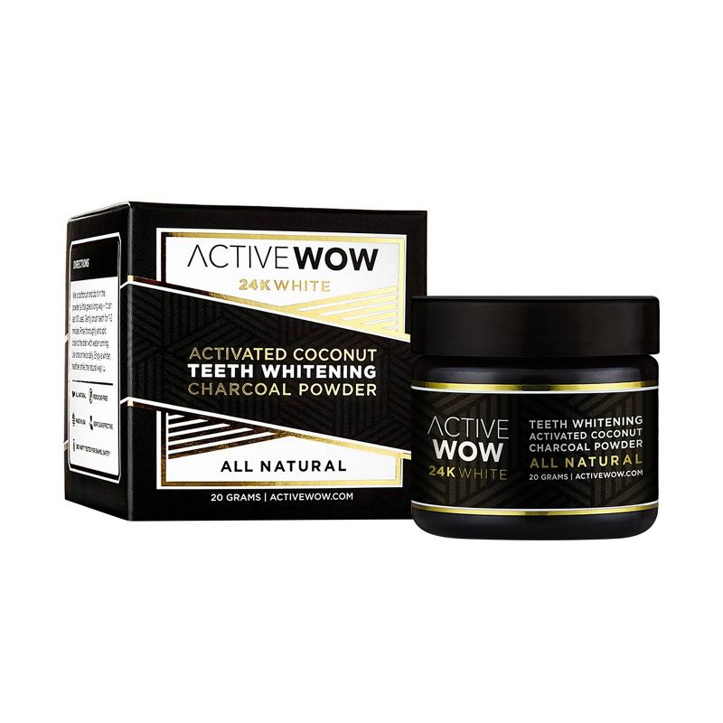Active Wow Activated Coconut Charcoal Powder Natural Teeth Whitening - 20g, 2 of 7