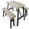 Maggift Patio Seating Sets Outdoor, Featuring Unique Design, Ideal for Chats, Perfect for Gardens, Living Spaces, Beige, 63"*14.25"*17.75" - 4 of 4
