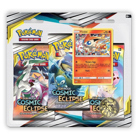 Buy Pokémon Trading Card Game Sun Moon Cosmic Eclipse Series Featuring Victini 3pk Blister Kids Unisex For Usd 1299 Toysrus