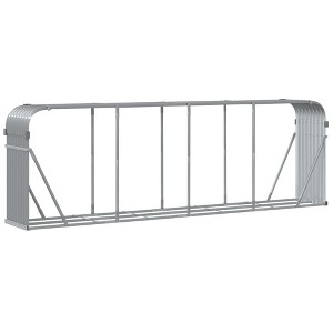 vidaXL Log Holder Light Gray 118.1"x17.7"x39.4" Galvanized Steel - 1 of 2
