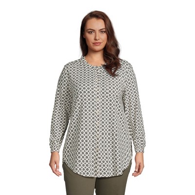 Lands' End Women's Plus Size Long Sleeve Jersey A-line Tunic - 2x ...