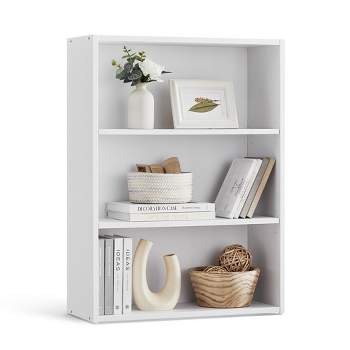 VASAGLE Bookshelf, 23.6 Inches Wide, 3-Tier Open Bookcase with Adjustable Storage Shelves, Floor Standing Unit