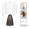 Kate and Laurel Ciji Modern Mango Wood Bedside Table Lamp - 2 of 4