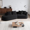 112" Modern Chenille Modular Sectional Sofa with 4 Pillows, Cloud-Style 4-Seat Oversize Couch for Living Room or Apartments – The Pop Home - 3 of 4