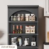 COZONY Farmhouse Arched Bookshelf, 69" Tall 5-Tier Wooden Bookcase with Arch Design, Rustic Shelf for Living Room & Office - 4 of 4
