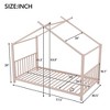 CAVINAS Whimsical Twin Size Platform Bed Frame, Toddler Bed for Bedroom, Metal House Kids Floor Bed Frame with Slat Support, No Box Spring Needed - 2 of 4