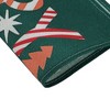 Unique Bargains Christmas Place Mats Linen Brown Green 13"x17.7" 2 Pcs - 4 of 4