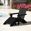 WestinTrends Riviera Outdoor HDPE Modern Adirondack Chair with Folding Patio Ottoman and Cup Holder - 2 of 4