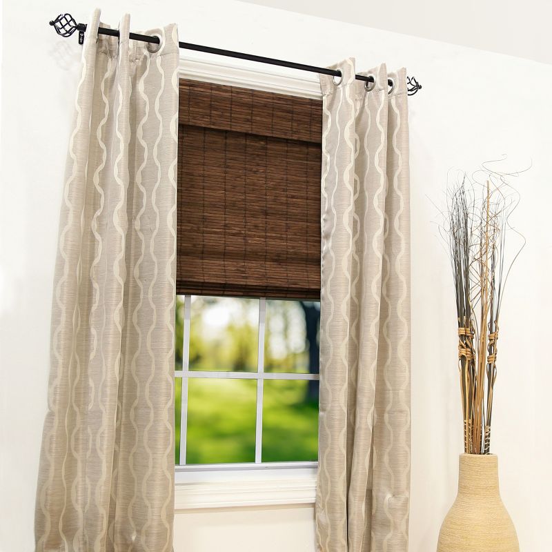 Radiance Brooklyn 30-in Cordless Cocoa Bamboo Roman Shade, 2 of 6