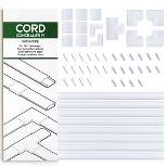 Cord Organizer Kit- Sliding Cable Management-Covers for Hiding Power Cords or Wires, Wall Mounted TV Cables in Home or Office by Fleming Supply