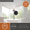 VAXCEL WarrenBlack and Brass Mid Century Modern Bathroom Vanity Wall Light Fixture Clear Glass - 4 of 4