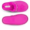 Jessica Simpson Women's Indoor/Outdoor Plush Bejeweled Slip-On Scuff Slippers - 3 of 4