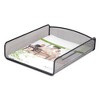 Safco Onyx Desk Tray, 1 Section, Letter Size Files, 9.25" x 11.75" x 2.5", Black - 2 of 3