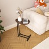 NicBex Set of 1 or 2 Modern C-Shaped End Tables Wood & Metal Frame Slide Under Sofa/Bed for Living Room, Bedroom - 2 of 4