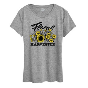 Women's - Case IH - Floral Harvester Short Sleeve Graphic T-Shirt - 1 of 4