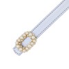 INSPIRE CHIC Women's Pearl Buckle PU Leather Skinny Adjustable Dress Pants Waist Belts 1 Pcs - 2 of 4