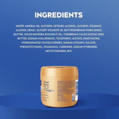 NIVEA Cocoa Butter Body Cream for Dry Skin - 16oz: Aluminum & Dye-Free Moisturizer with Vitamin E for Whole Body