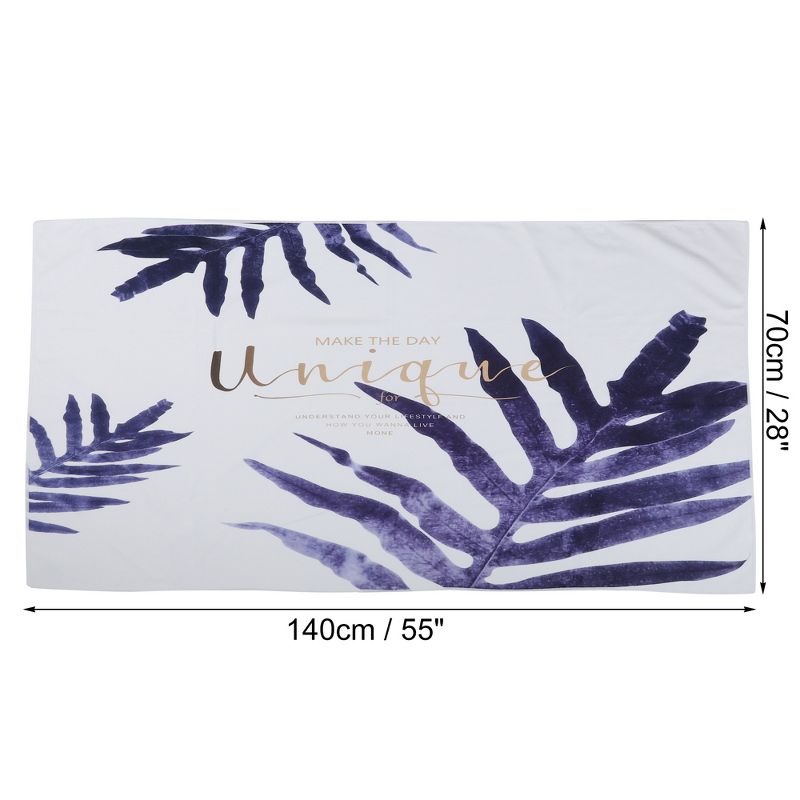 Unique Bargains Soft Absorbent Beach Towel Classic Design White Purple 55"x28" for Beach 1 Pcs, 4 of 7