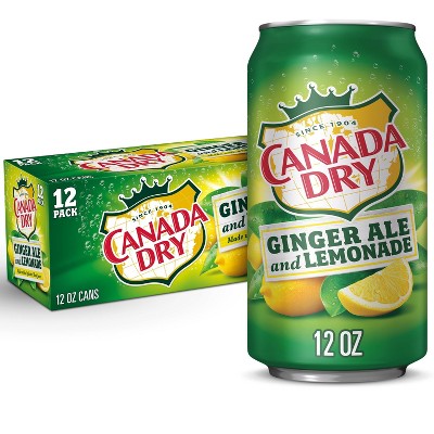 Canada Dry Ginger Ale Soda and Lemonade - 12pk / 12 fl oz Cans