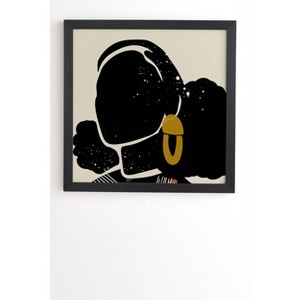Domonique Brown Black Hair No. 4 Framed Wall Art Black - Deny Designs - 1 of 4