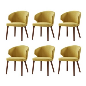 Ester Mid-century Modern Upholstered Dining Chair Set of 6|ARTFUL LIVING DESIGNS-MUSTARD - 1 of 4