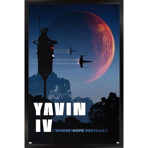 Trends International Star Wars: Yavin - Visit Yavin by Russell Walks 23 Framed Wall Poster Prints - 1 of 4