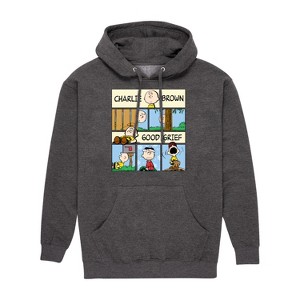Men's - Peanuts - Charlie Brown Good Grief Comic Graphic Fleece Pullover Hoodie - 1 of 4
