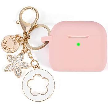 Heniu for Airpod 3rd Generation Case Cover 2021, 3D Butterfly Liquid Silicone AirPods 3rd Generation Cute Case with Keychain Compatible for Apple