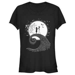 Juniors Womens The Nightmare Before Christmas Jack and Sally Meant to Be T-Shirt - 1 of 4