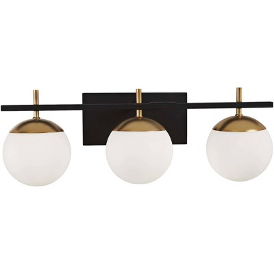 George Kovacs Alluria 24" Black and Gold 3-Light Modern Bath Light