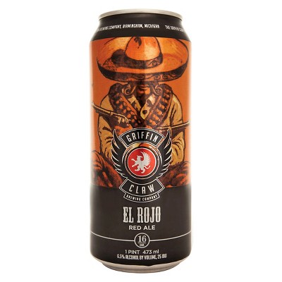 Griffin Claw El Rojo Red Ale Beer - 4pk/16 fl oz Cans