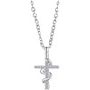 Clotth Snake Cross Pendant Necklace for Women Vintage Stainless Steel Choker Necklace Spirit Snake Animal Rhinestone Cross Adjustable Link Chain - 2 of 4