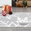 Christmas Area Rug, Snowflake Print Washable Soft Carpet with Non Slip Backing, Low Pile Stain Resistant Floor Mat for Living Room, Bedroom - 4 of 4