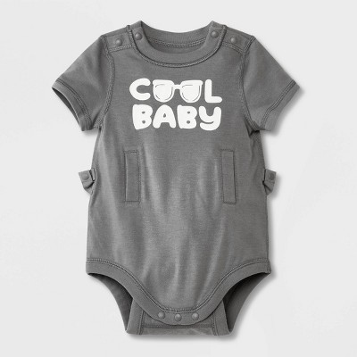 Image of Baby Adaptive Bodysuit - Cat & Jack™ Gray Newborn