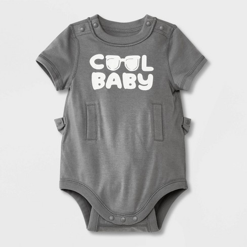 Kids' Adaptive Short Sleeve Bodysuit With Abdominal Access - Cat & Jack™  Maroon Xl : Target