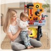 Topteng Pretend Play Kid's Workbench, Child's Construction Toy Set with Protective Helmet, Wrench - 2 of 4