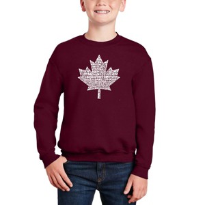 LA Pop Art Canadian National Anthem - Boy's Word Art Crewneck Sweatshirt - 1 of 3