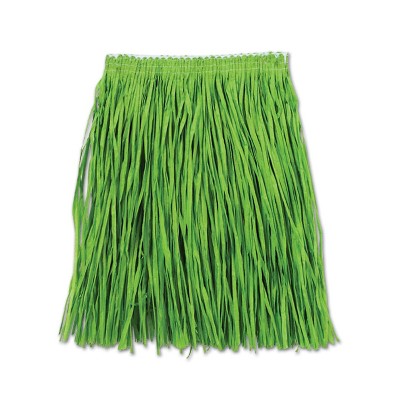 Beistle 36"W x 16"L Adult Mini Hula Skirt Green 54581-G