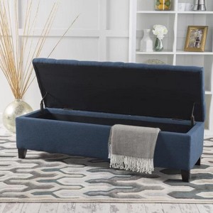 LOVMOR 51"STORAGE OTTOMAN V2,Light Blue - 1 of 3
