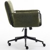 YOUNIKE Home Office Desk Chair with Arms Modern Computer Task Chair with Wheels Adjustable Swivel Rolling Chair 25.98"Wx28.35"D, Boucle Fabric - 3 of 4